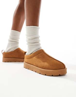 SEQWL - Mules en suédine - Fauve-Brown