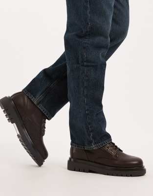 Seqwl Mvega Tall Lace Up Boots In Brown