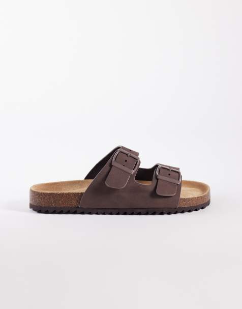 SEQWL – Olsen – Flache Sandalen in Braun mit zwei Schnallen - view 1