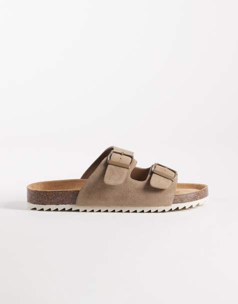 SEQWL - Olsen - Sandalen met dubbele gespen in taupe - view 1