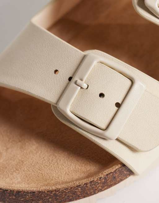 SEQWL - Olsen - Sandali bassi color crema con doppia fibbia, 2 di 4