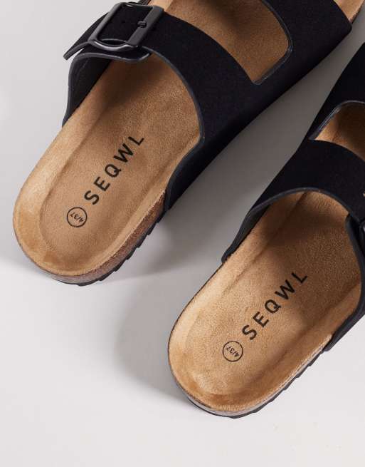 SEQWL Olsen sandals with buckles in black, 4 of 4