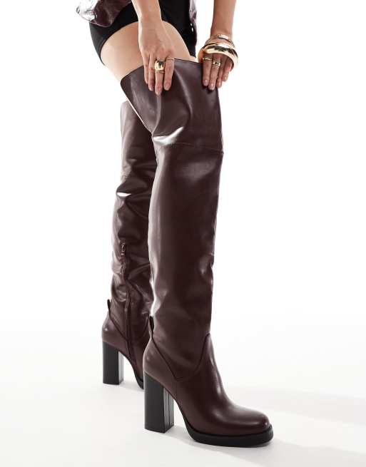 靴 UNKNOWN Handsewn Burgundy Boots 8.5 Wide Width Burgundy Suede Knee High Boots – Sargasso and Grey