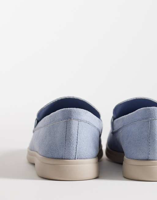 SEQWL – Panther – Loafer aus Wildlederimitat in Blau mit Quasten-Detail, 3 von 4