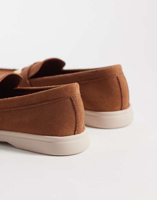 SEQWL - Panther - Loafers van imitatiesuède met kwastjes in lichtbruin met witte zool, 4 van 4