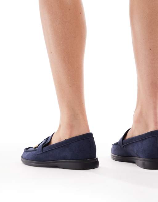 SEQWL - Panther - Loafers van imitatiesuède met kwastjes in marineblauw, 4 van 4