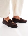 [SEQWL] SEQWL Panther tassel trim loafers in faux suede chocolate-Brown 41 CHOC LAB