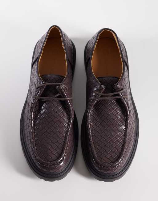 SEQWL – Pier – Bruna, vävda skor med snörning , 2 av 4