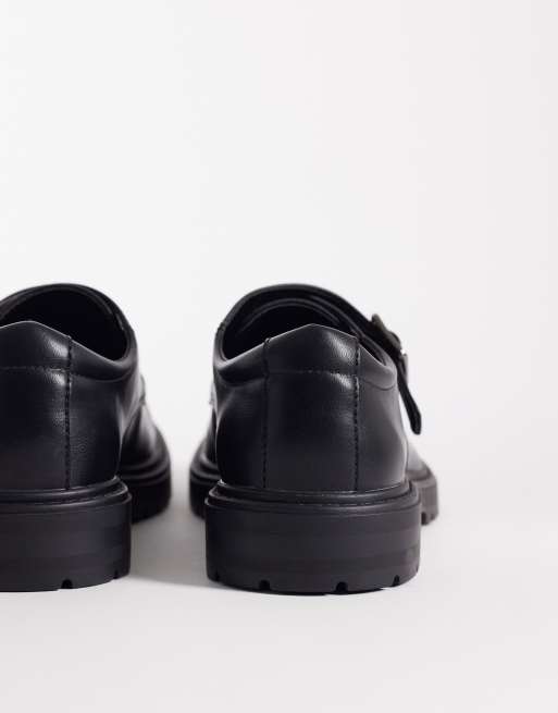 SEQWL Pier chunky buckle detail shoes in black box, 3 of 4