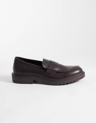 Seqwl Pier Chunky Loafers In Brown
