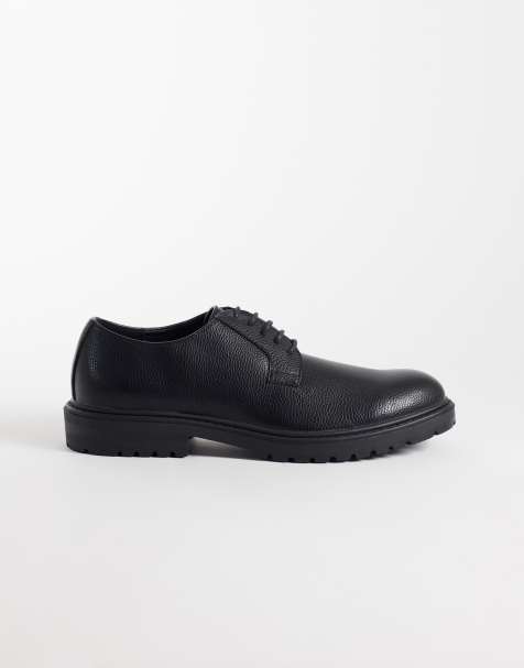 SEQWL Pier clean lace up chunky shoes in black - view 1