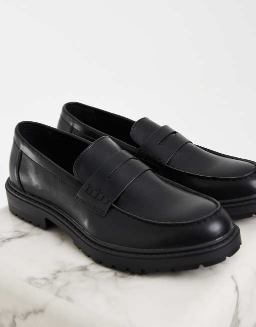 SEQWL - Pier - Matte sorte chunky loafers, 4 af 4