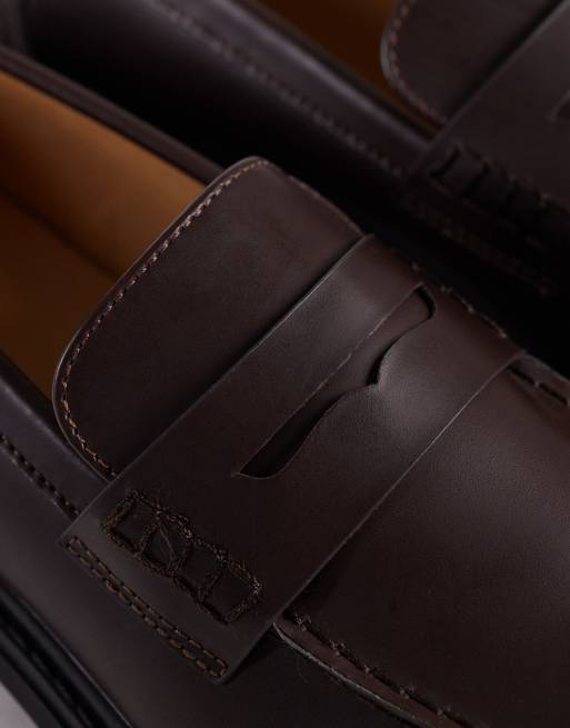 SEQWL - Pier - Mocassini con suola spessa in similpelle PU bordeaux invecchiato, 2 di 4