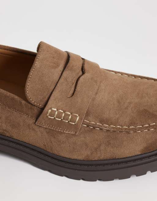 SEQWL - Pier - Mocassins chunky en daim synthétique - Moka, 3 de 4