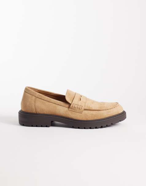 SEQWL - Pier - Sandfarvede chunky loafers i imiteret ruskind - view 1