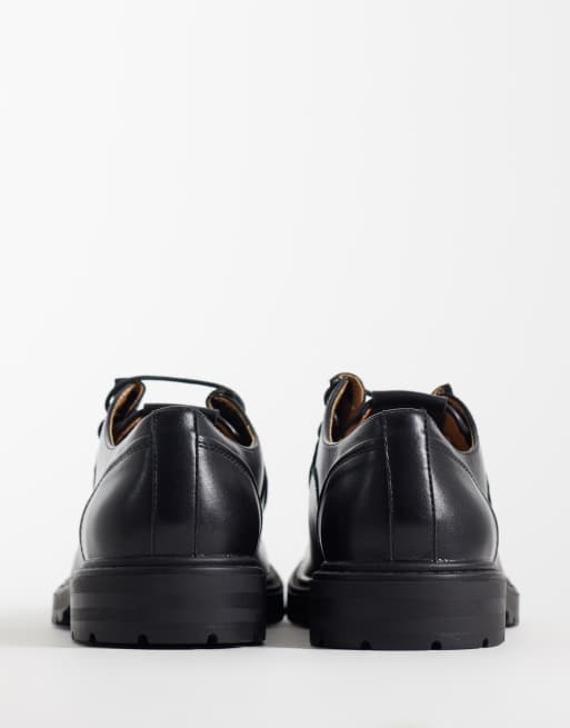 SEQWL - Pier - Scarpe stringate nere con suola spessa, 3 di 4