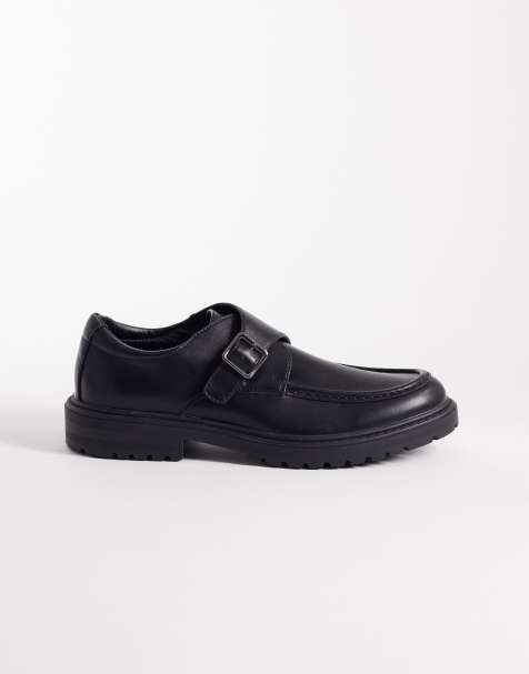 SEQWL – Pier – Schuhe in Black Box mit dicker Sohle und Schnalle - view 1