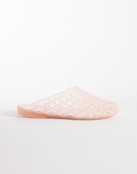 SEQWL - Pink jelly-mules med burdesign - view 1