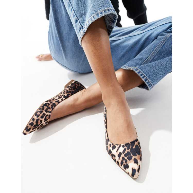 Fashion asos leopard flats