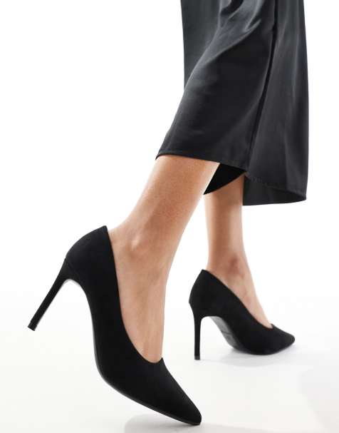 SEQWL pointed court shoes with stiletto heel in black - view 1