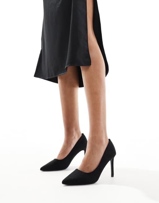 SEQWL pointed pumps with stiletto heel in black, 2 of 4