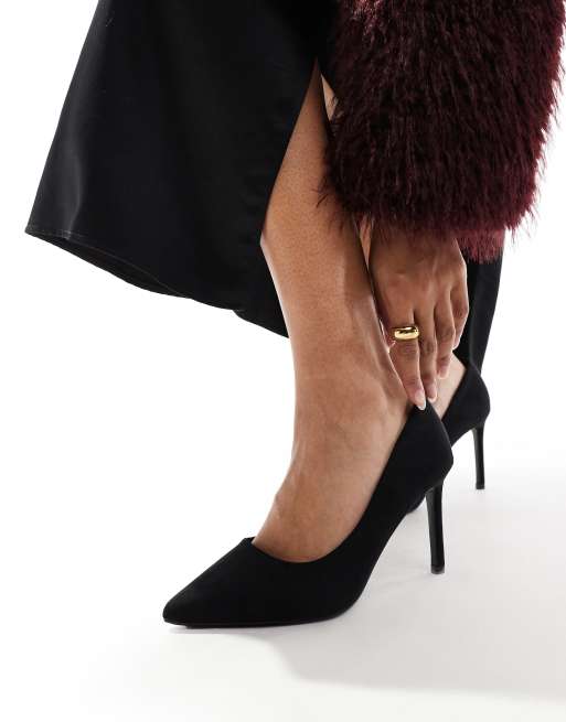 SEQWL pointed pumps with stiletto heel in black, 3 of 4