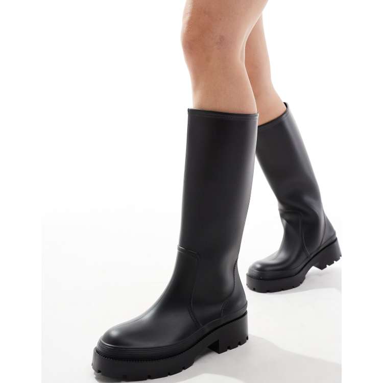 SEQWL rain boots in black ASOS