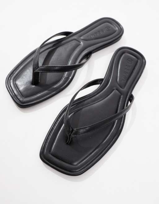 SEQWL Rooney thong sandals in black