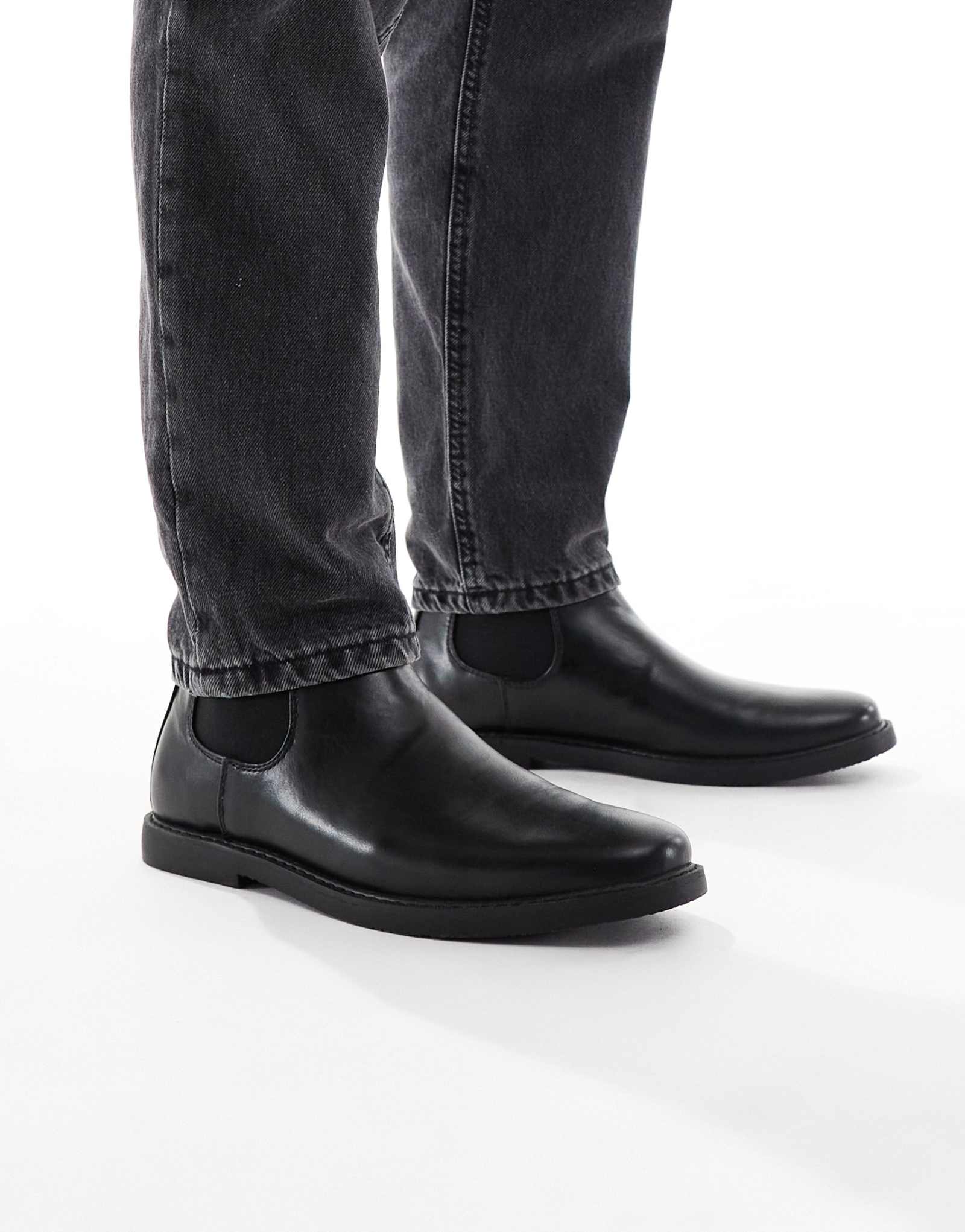 Черные ботинки челси SEQWL с круглым носком