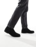SEQWL round toe chelsea boots in faux suede black