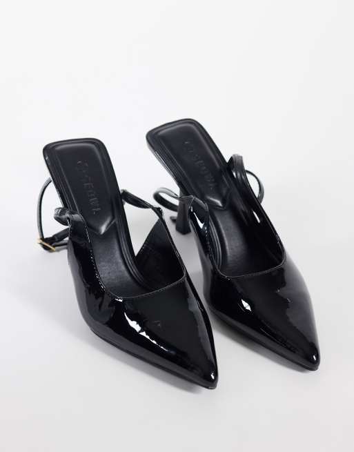 SEQWL Salado heeled court shoes in black, 4 of 4