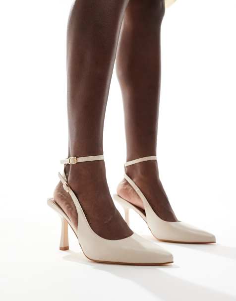 SEQWL - Salado - Slingback schoenen met brede pasvorm en kitten hak in stone - view 1