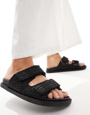 Sandali in Rafia Colore Naturale Con Piattaforma Per Donna Coos