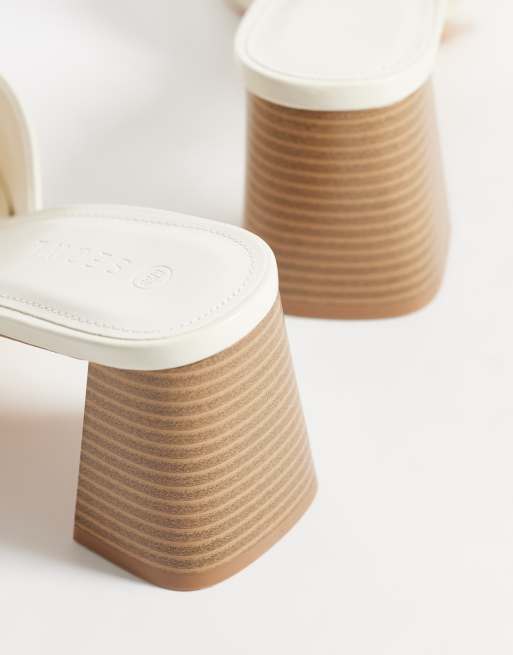 SEQWL sandalo con tacco Bora in crema, 4 di 4