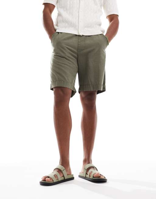 SEQWL sandals with straps in faux nubuck in olive - KHAKI, 3 of 4
