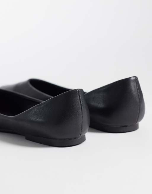 SEQWL Scar pointed ballet flats in black, 4 of 4