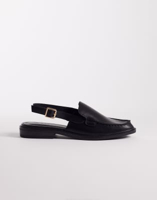  sling back loafer  PU