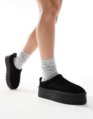 SEQWL SEQWL slip on flatform mules in black