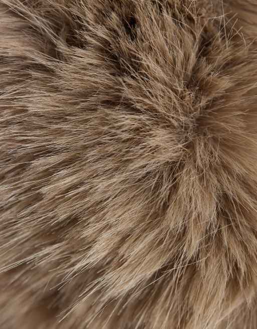 SEQWL Smarties fluffy pom pom slippers in mink, 3 of 4