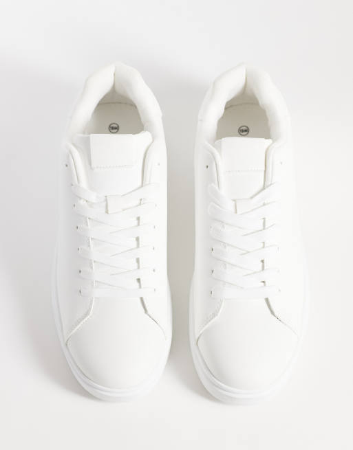 SEQWL sneakers met veters in wit, 2 van 5