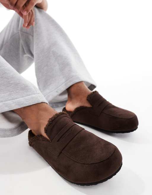 SEQWL Soda fur lined mules in chocolate, 4 of 4