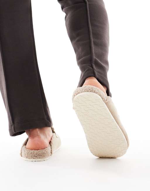 SEQWL Soda fur lined mules in taupe, 3 of 4
