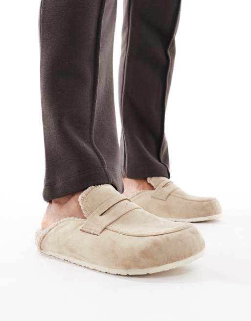 SEQWL – Soda – Mules in Taupe mit Kunstpelzfutter, 4 von 4