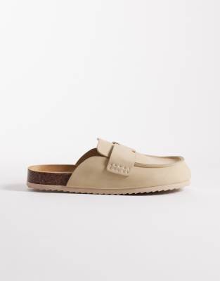 SEQWL - Soda - Mules style mocassins à enfiler - Taupe-Neutre