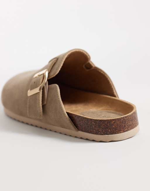 SEQWL - Soda - Sabots style mules à enfiler avec boucle - Taupe, 3 de 4