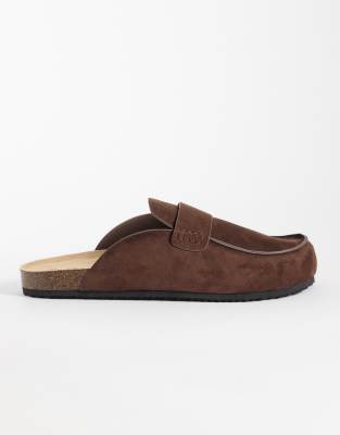 Seqwl Soda Slip On Loafer Style Mule With In Brown