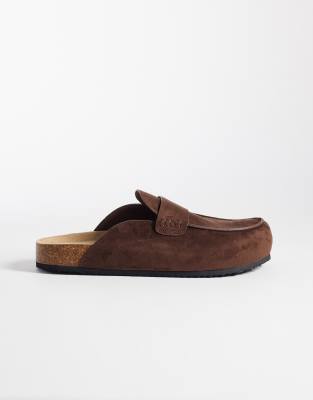 Seqwl Soda Slip On Loafer Style Mules In Brown