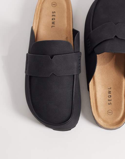 SEQWL - Soda - Sorte slip-on-mules i loafer-stil, 2 af 4