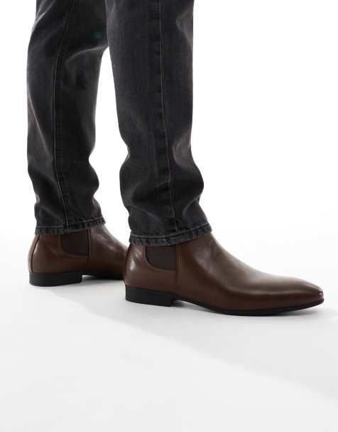 SEQWL Spurs formal chelsea boots in tan - view 1