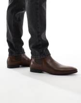 SEQWL round toe chelsea boots in faux suede black